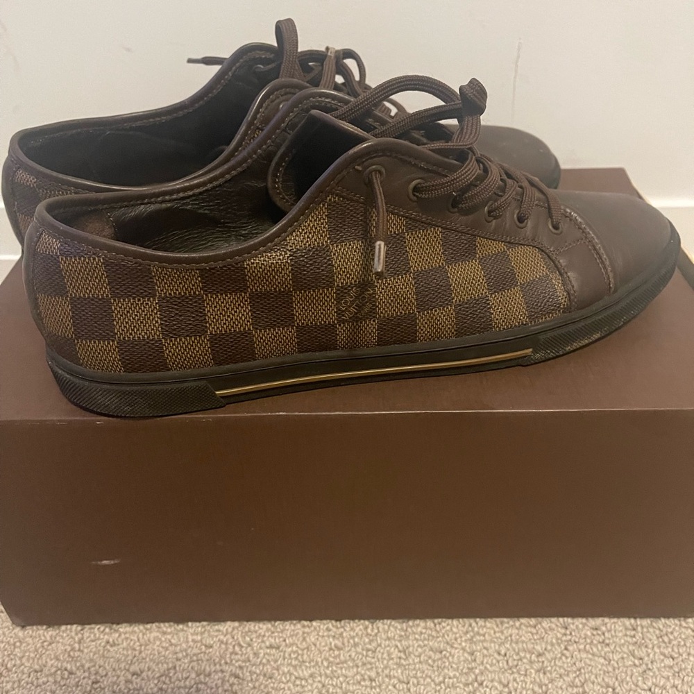Louis Vuitton Brown Checkered Sneakers